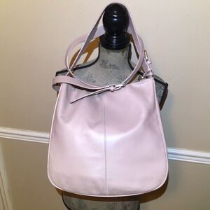 Desti Saint Dusty Pink Leather Bag with Tassel Detail & Ling & Short Straps